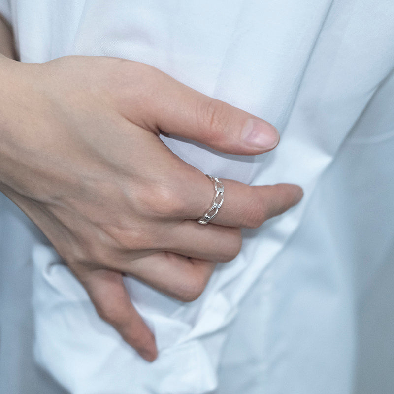 [2WAYリング（リバーシブルデザイン)] RUSTY CHAIN