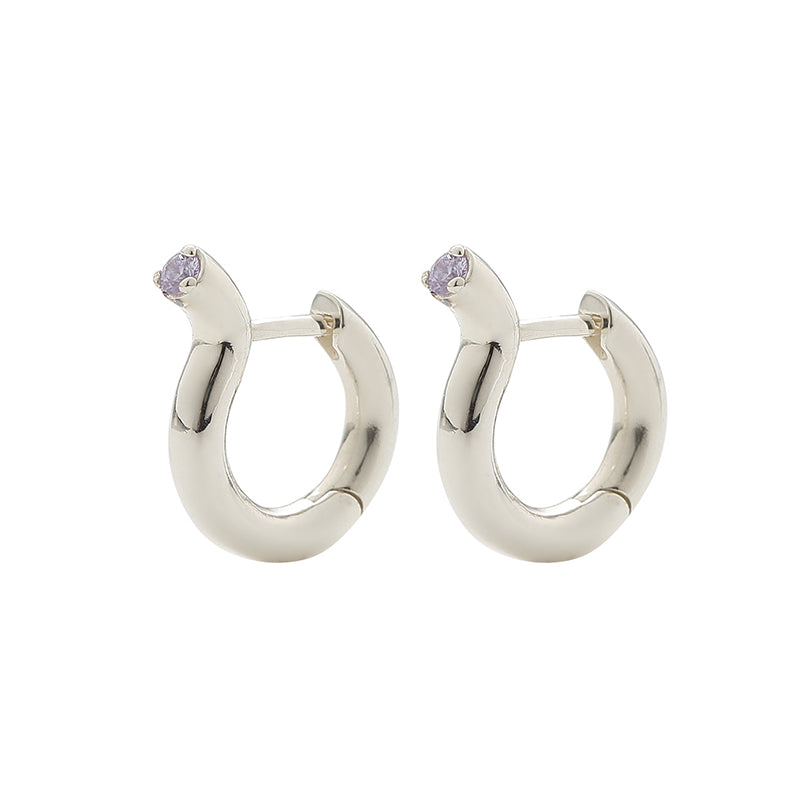 FIRST DIVE ワンタッチ ピアス：シルバー / FIRST DIVE ONE-TOUCH EARRINGS - SILVER (3 COLORS)