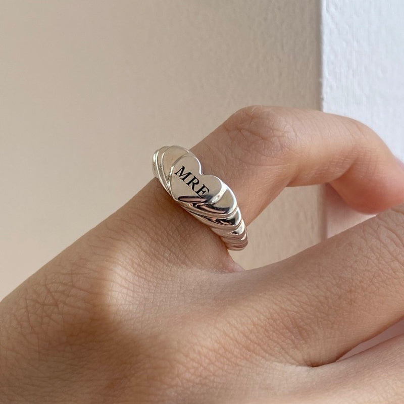 Signature heart ring (engraved)