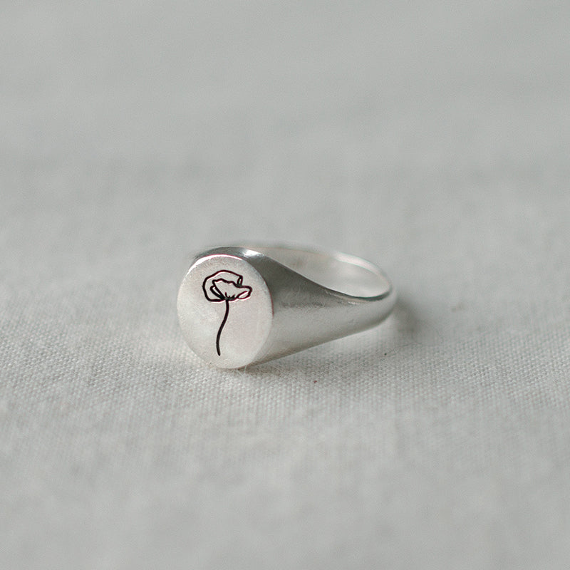 Poppy seal ring