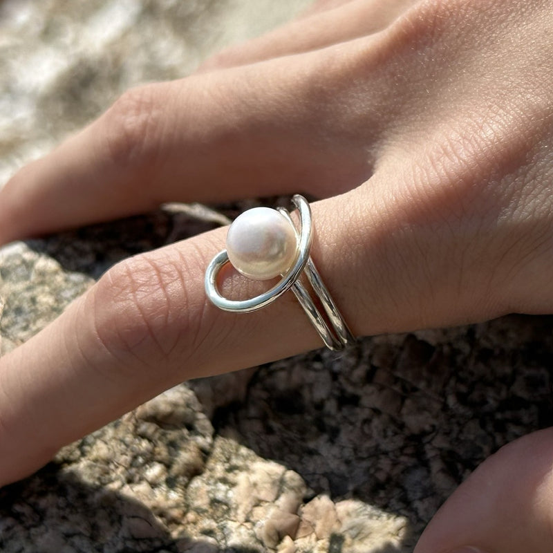 Fresh water pearl ring