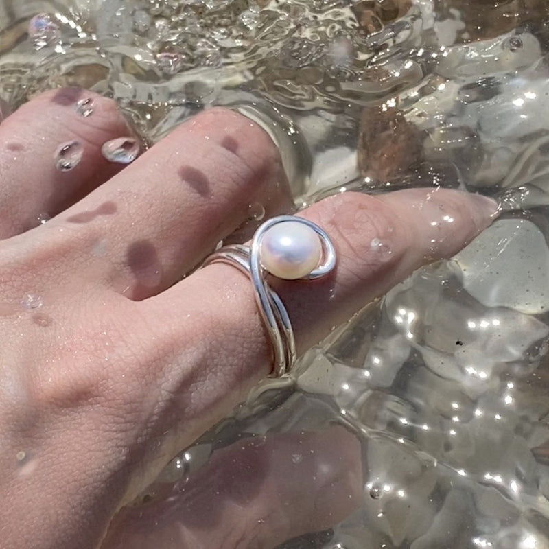 Fresh water pearl ring