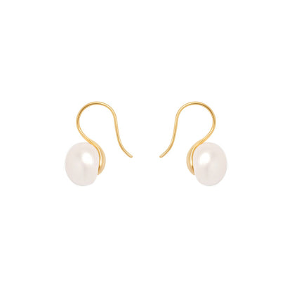 エトレ パール ピアス：ゴールド(2 SIZE) / ETRE PEARL EARRING (GOLD)(2 SIZE)