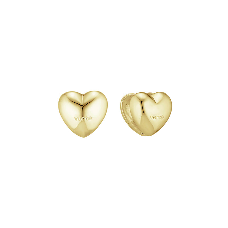 チャビー ハート ピアス：ゴールド / CHUBBY HEART EARRING (GOLD)