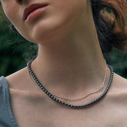 アヴェック ネックレス VER.05 (5MM)：グレー / AVEC NECKLACE VER.05 (5MM)(GRAY)