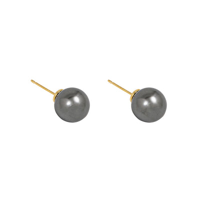 K14 オート パール ピアス (8MM)：グレー / 14K HAUTE PEARL EARRING (8MM)(GRAY)