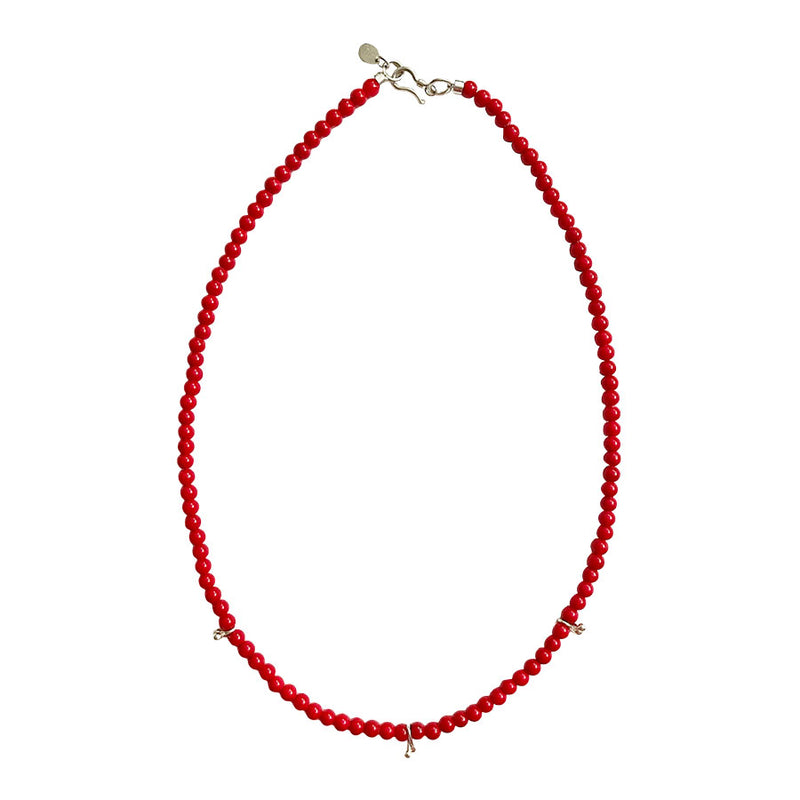 ディープ ローズ レッドチェリー ネックレス / deep rose red cherry necklace