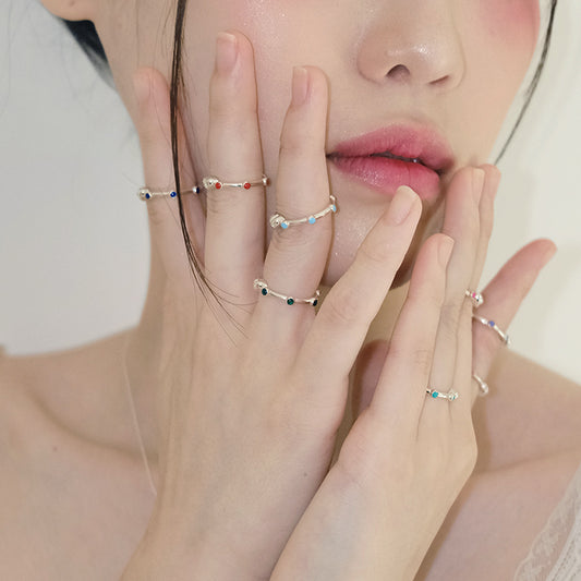 enamel heart ring
