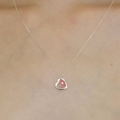 floating heart necklace