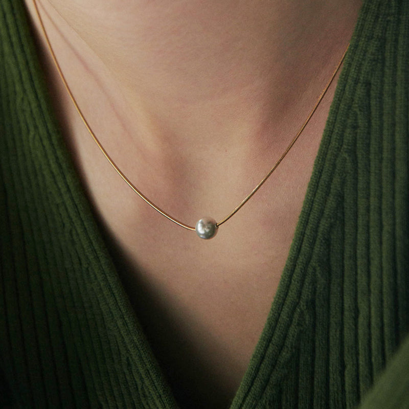 ボンディール ネックレス：ゴールド パール / BONDIR NECKLACE (GOLD PEARL)