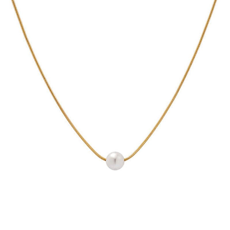 ボンディール ネックレス：ゴールド パール / BONDIR NECKLACE (GOLD PEARL)