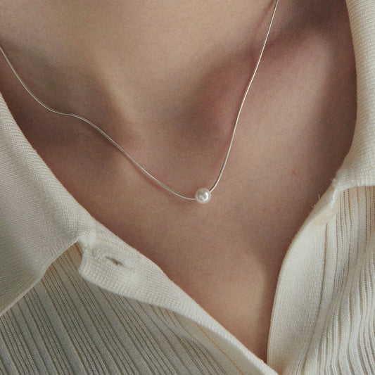 ボンディール ネックレス：シルバ パール / BONDIR NECKLACE (SILVER PEARL)