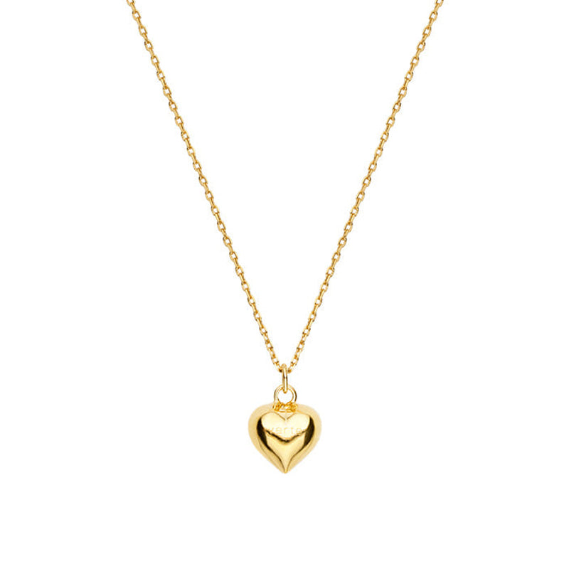 フル ハート ネックレス (10MM)：ゴールド / FULL HEART NECKLACE (10MM)(GOLD)