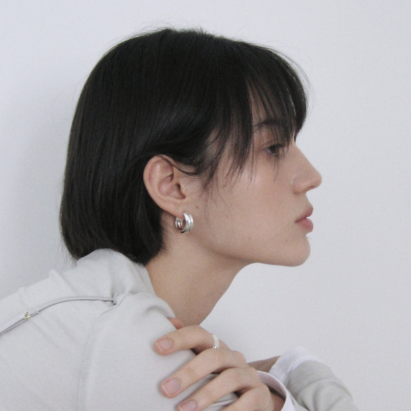 クロース フープ ピアス / CLOTH HOOP EARRINGS