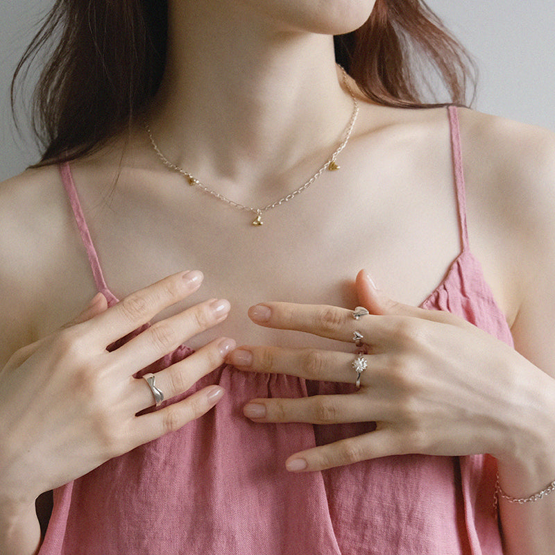 Heart chain necklace