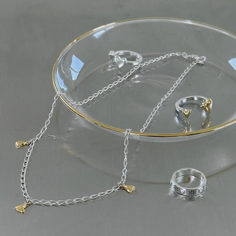 Heart chain necklace