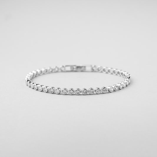 シルバー ベゼル テニス ブレスレット / Silver Bezel Tennis Bracelet