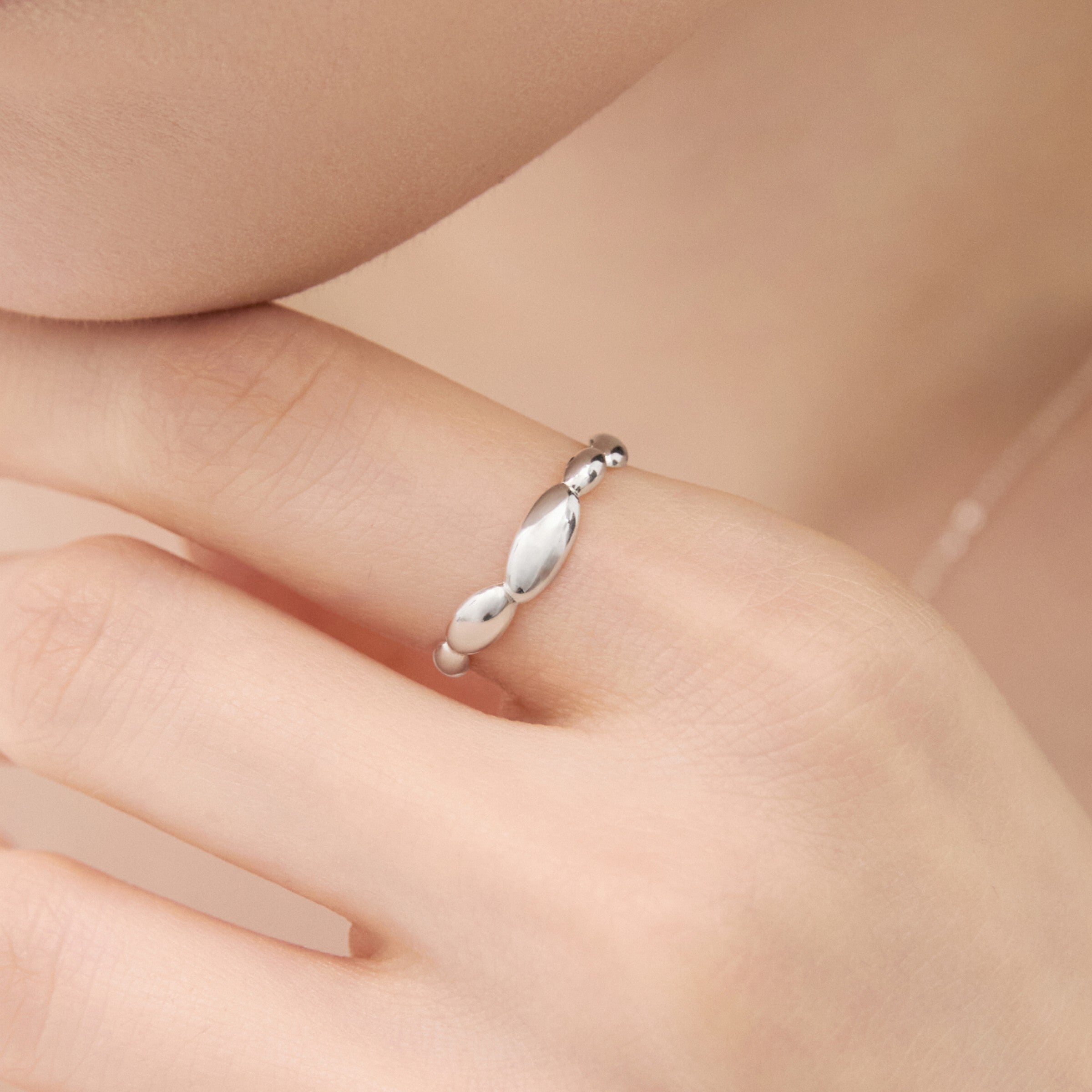 シルバーペブルウィアモンズリング / Silver Pebble Ring