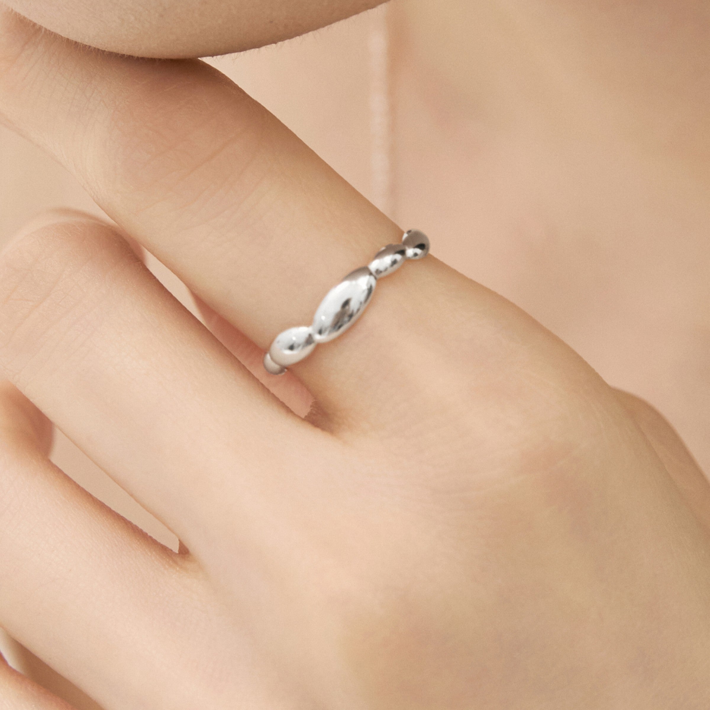 シルバーペブルウィアモンズリング / Silver Pebble Ring