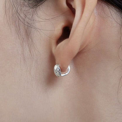 シルバー カッティング ボール ワンタッチ ピアス / Silver Cutting Ball One-Touch Earrings