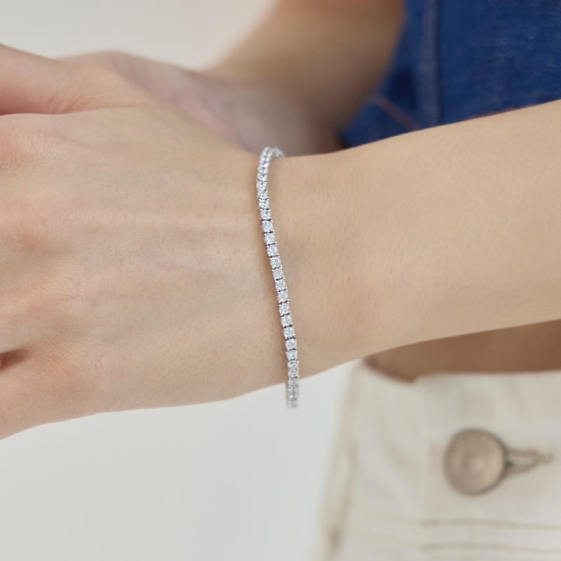 Silver Prong Tennis Bracelet