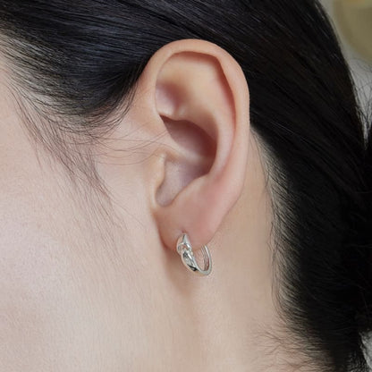 シルバー リンク ワンタッチ ピアス / Silver Link One-Touch Earrings