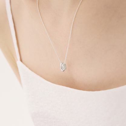 シルバーメルティングラインウィアモンズネックレス / Silver Melting line Necklace