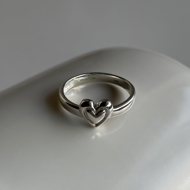 シルバー ダブル ハート リング / Silver Double Heart Ring