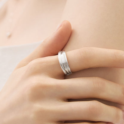 シルバーレイヤードウィアモンズリング / SIilver Layered Ring