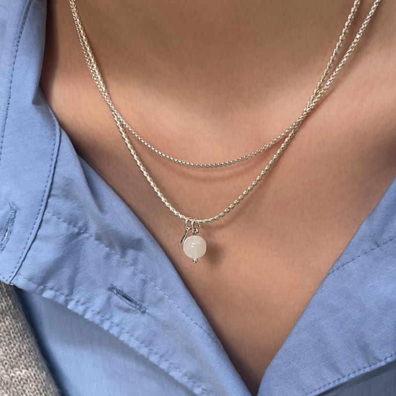 【~1/7 最大60%福袋クーポン】 シルバー ナチュラル ムーンストーン ペンダント ネックレス / Silver Natural  Moonstone Pendant Necklace