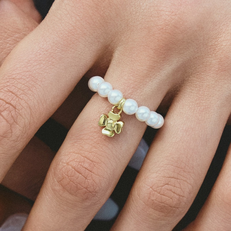 SCOUT クローバー パール ビーズ シルバー リング / SCOUT CLOVER PEARL BEADS SILVER RING