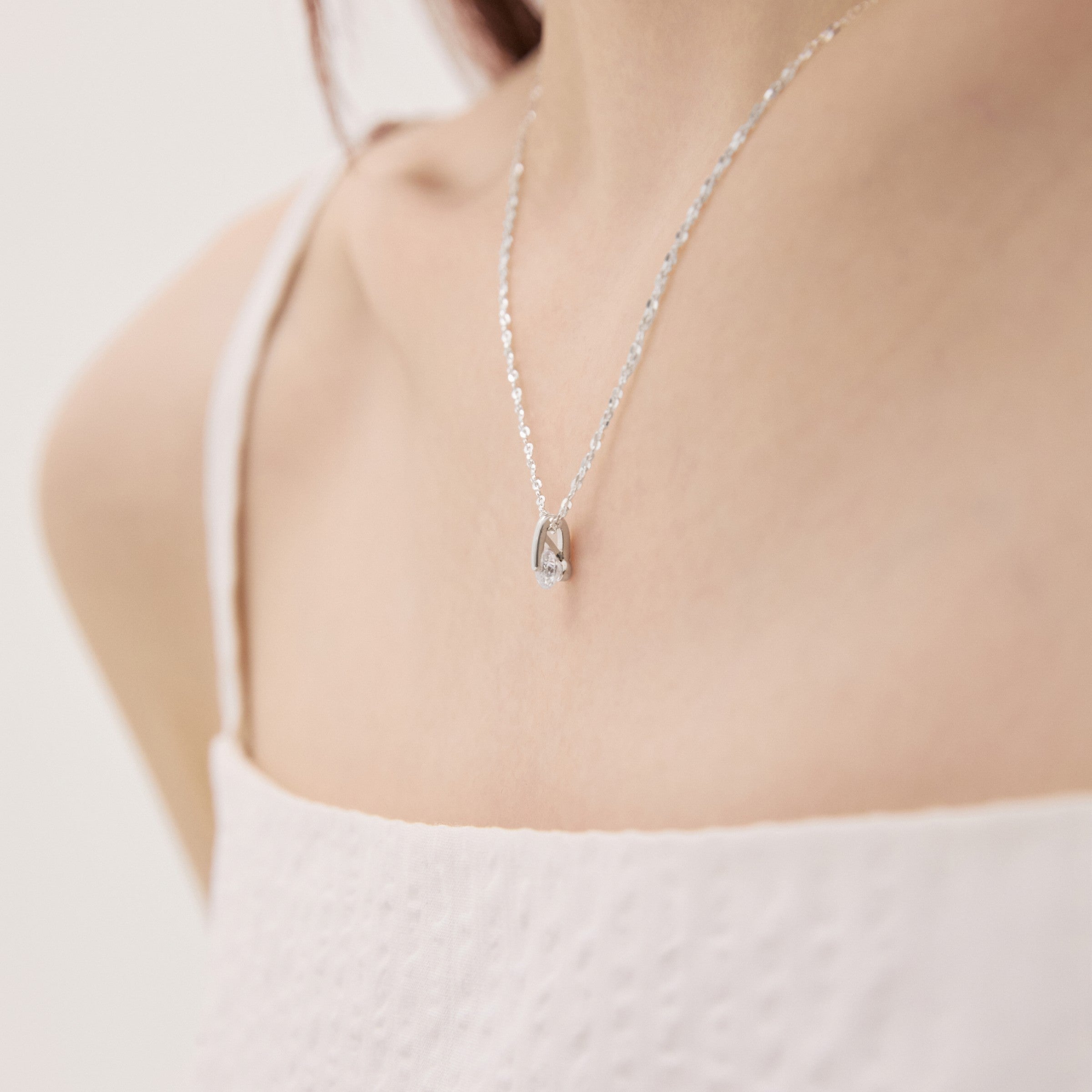 シルバーラインテンションウィアモンズネックレス / Silver Line tension Necklace