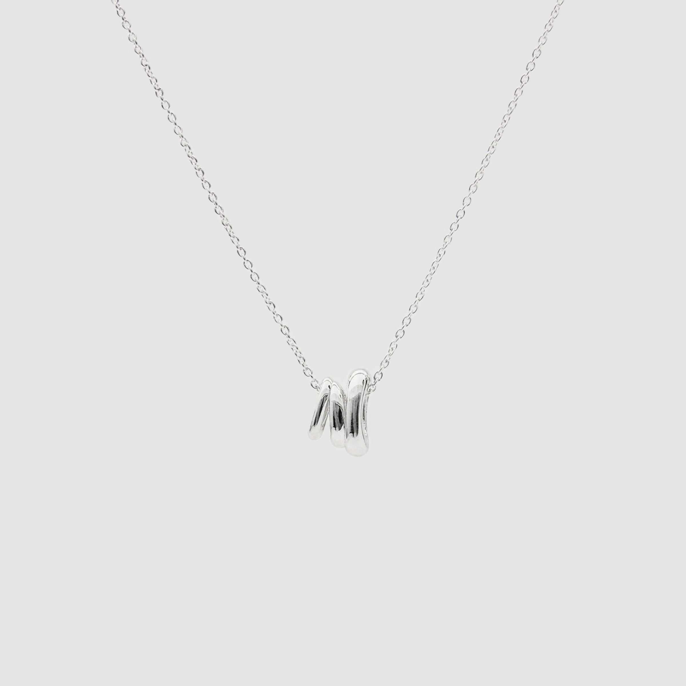 シルバーメルティングラインウィアモンズネックレス / Silver Melting line Necklace