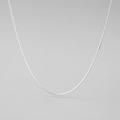 シルバー スネーク チェーン ベーシック ネックレス / Silver Snake Chain Basic Necklace