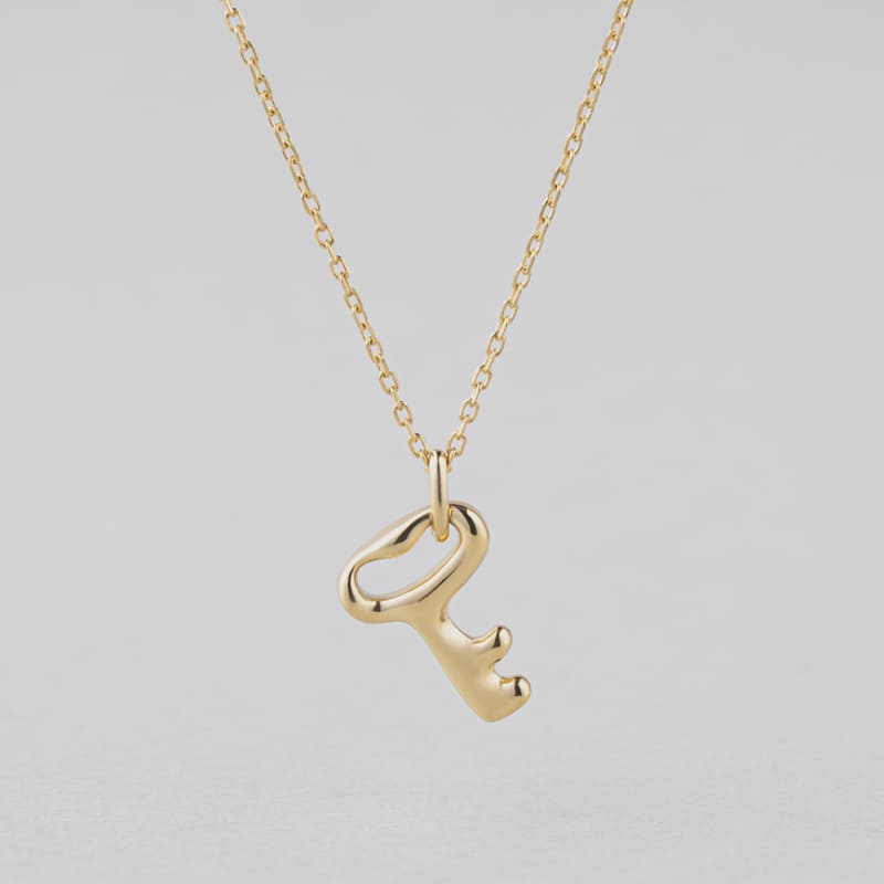シルバー ミニ キー ペンダント ネックレス / Silver Mini Key Pendant Necklace