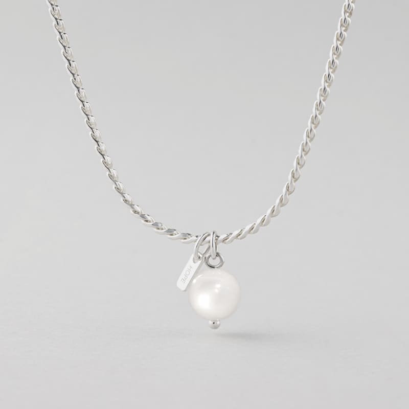 シルバー ナチュラル ムーンストーン ペンダント ネックレス / Silver Natural Moonstone Pendant Necklace