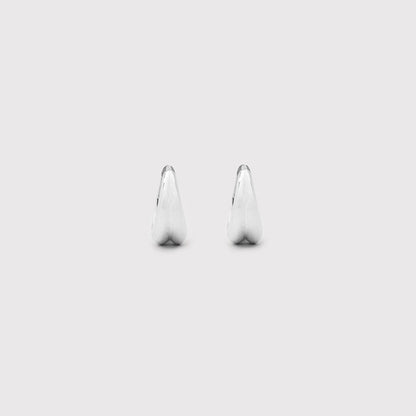 シルバーボールドフェアウィアモンズワンタッチイヤリング / SIilver Bold pair One-Touch Earrings
