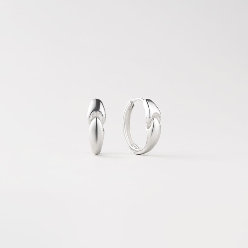 シルバー リンク ワンタッチ ピアス / Silver Link One-Touch Earrings