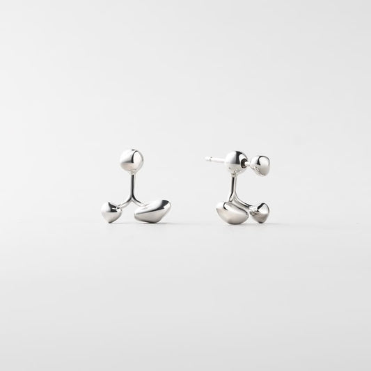 シルバー ラフ シェイプ 2Way ネックレス / Silver Rough Shape Two-Way Earrings