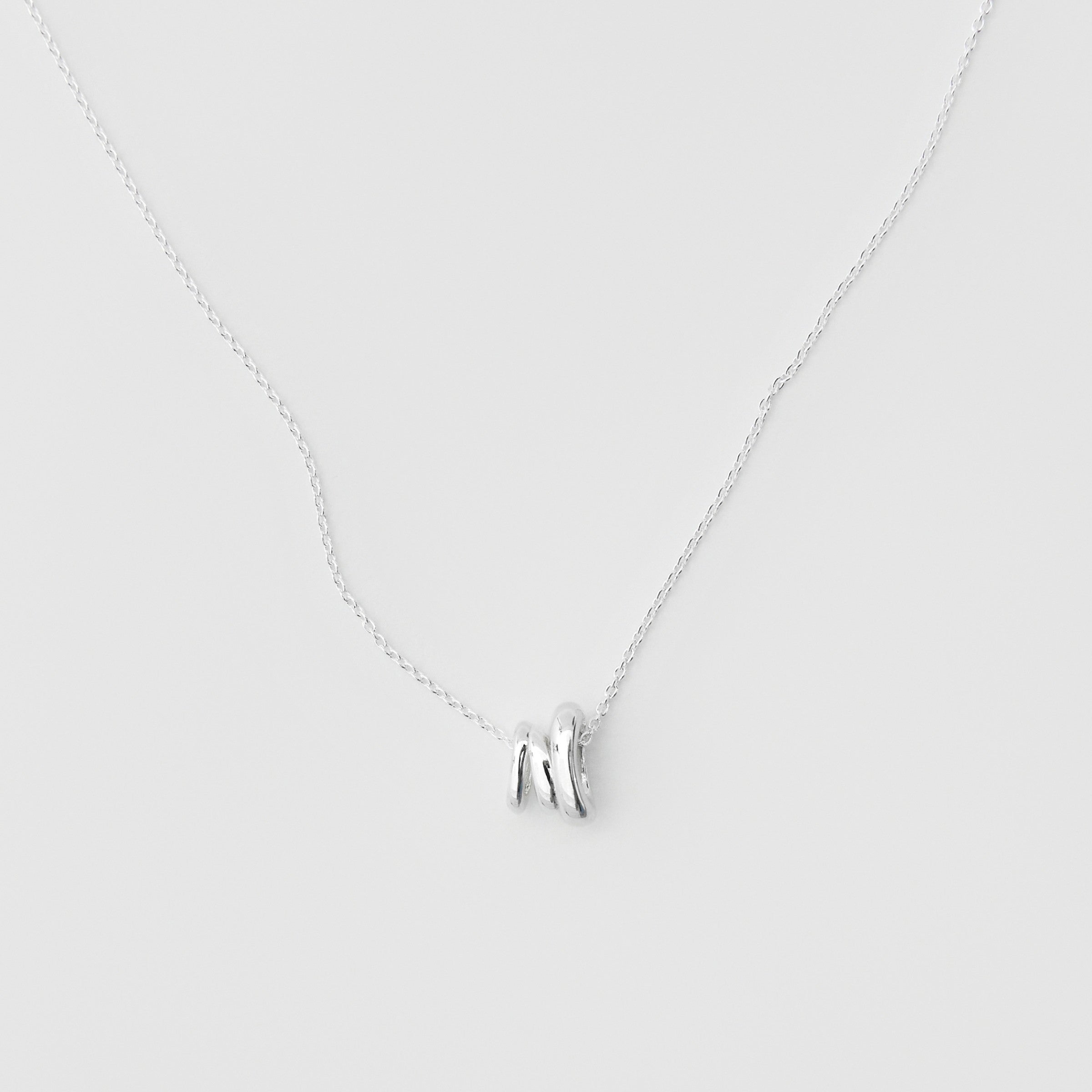 シルバーメルティングラインウィアモンズネックレス / Silver Melting line Necklace