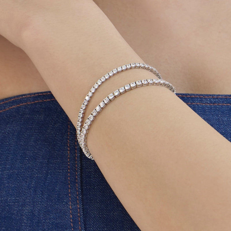 Silver Prong Tennis Bracelet