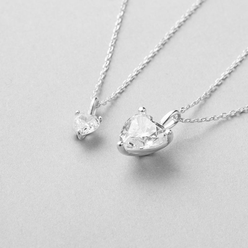 シルバー ハート カット ネックレス / Silver Heart Cut Necklace