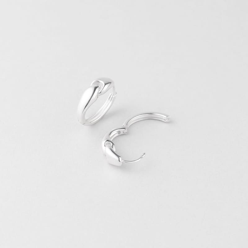 シルバー リンク ワンタッチ ピアス / Silver Link One-Touch Earrings