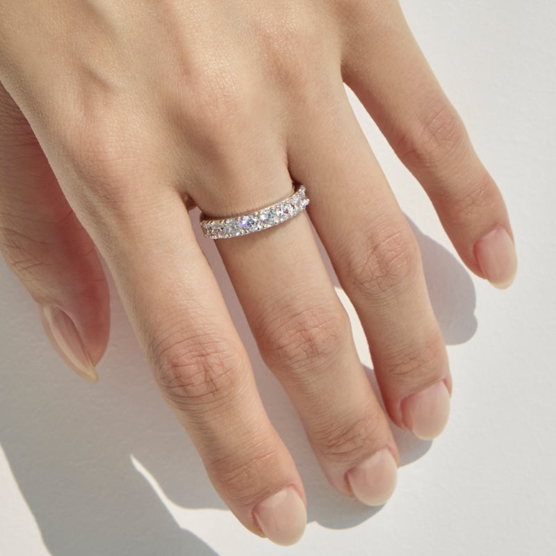 シルバー ハーフ エタニティリング / Silver Half Eternity Ring | アモンズ – amondz