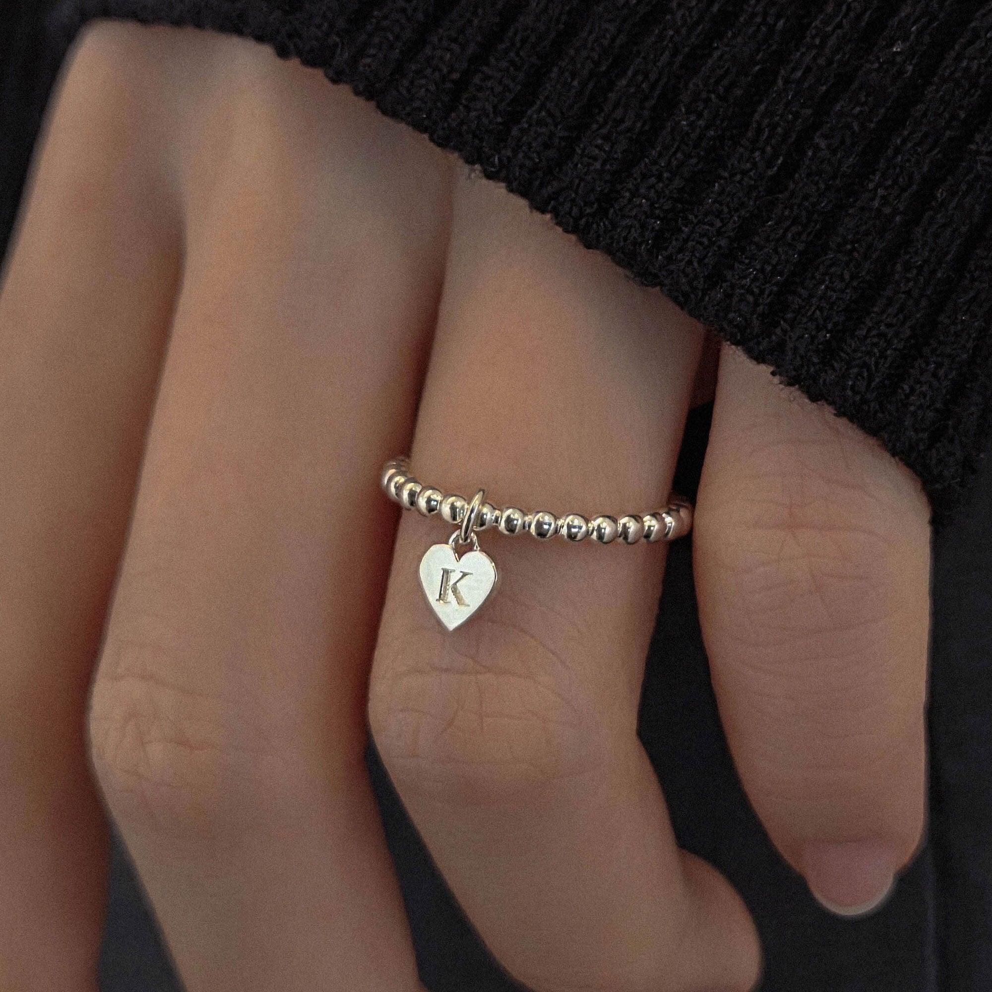 シルバー ボール ハート リング / Silver Ball Heart Ring