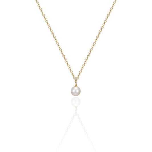 K14 アコヤ パール ダンガル ネックレス / 14K Akoya Pearl Dangled Necklace