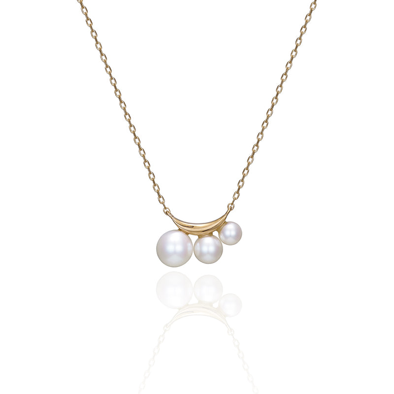 K14 クレッシェンド パール ネックレス / 14K Crescent Pearl Necklace