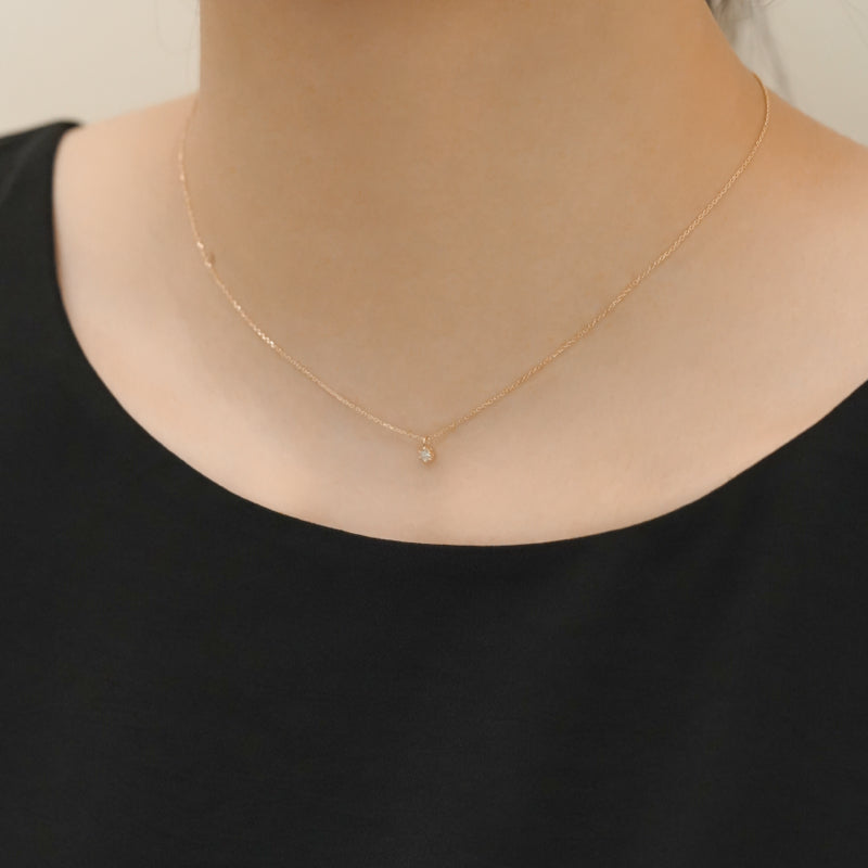 K14 スモール ラフ ダイヤ ネックレス / 14K Small Rough Dia Necklace