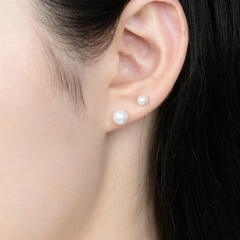 K14 イエロー ゴールド ベーシック パール ピアス / 14K Yellow Gold Basic Pearl Earrings