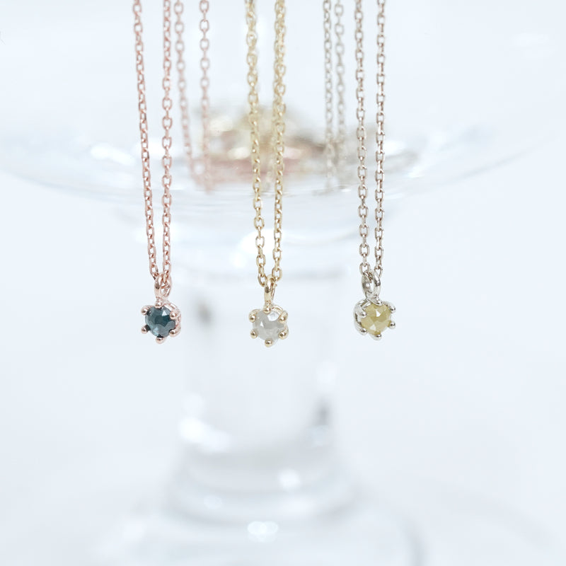 K14 スモール ラフ ダイア ネックレス / 14K Small Rough Dia Necklace